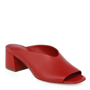 vince cachet leather mule sandals